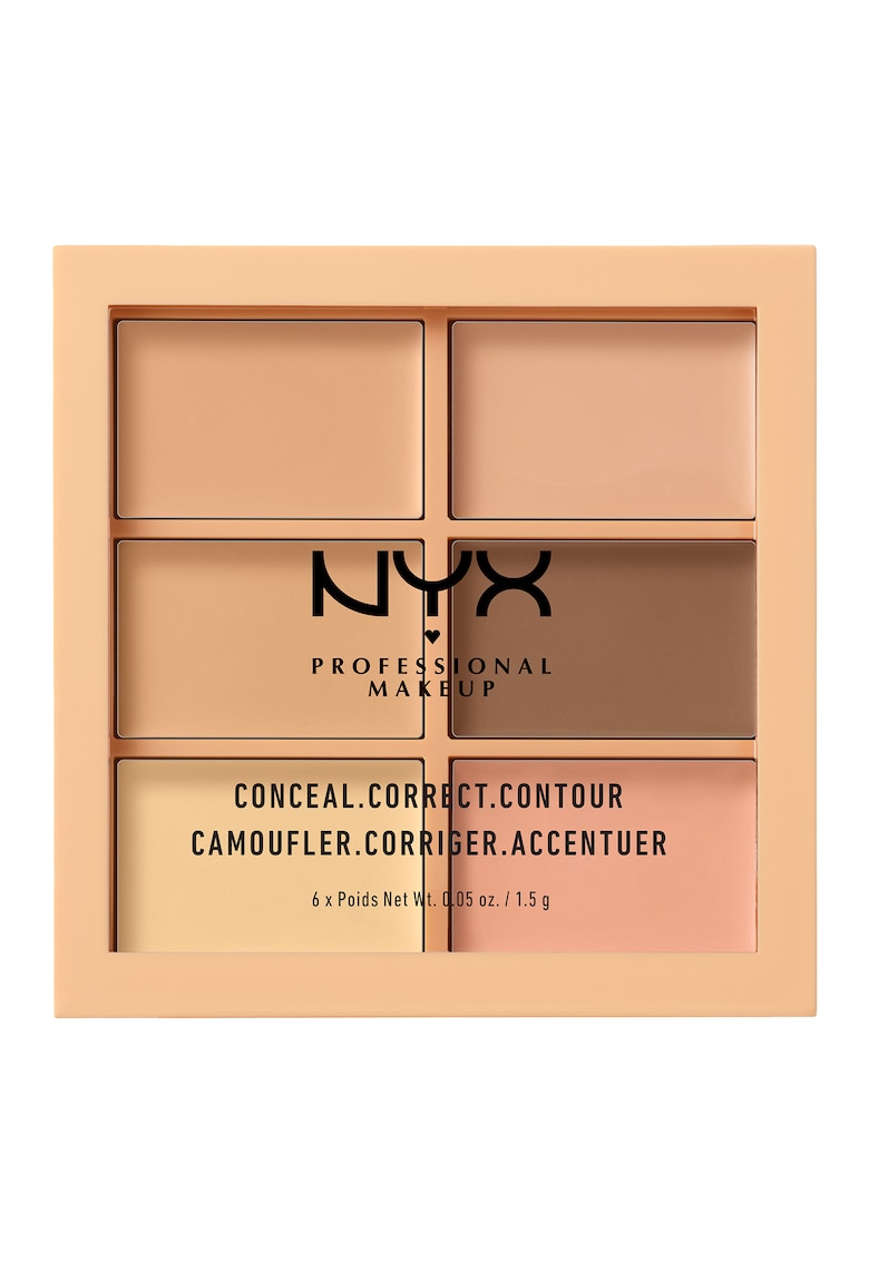 Paleta corectare & conturare cremoasa - construibila  3C Contour - Correct - and Conceal Palette 01 Light - 9 g