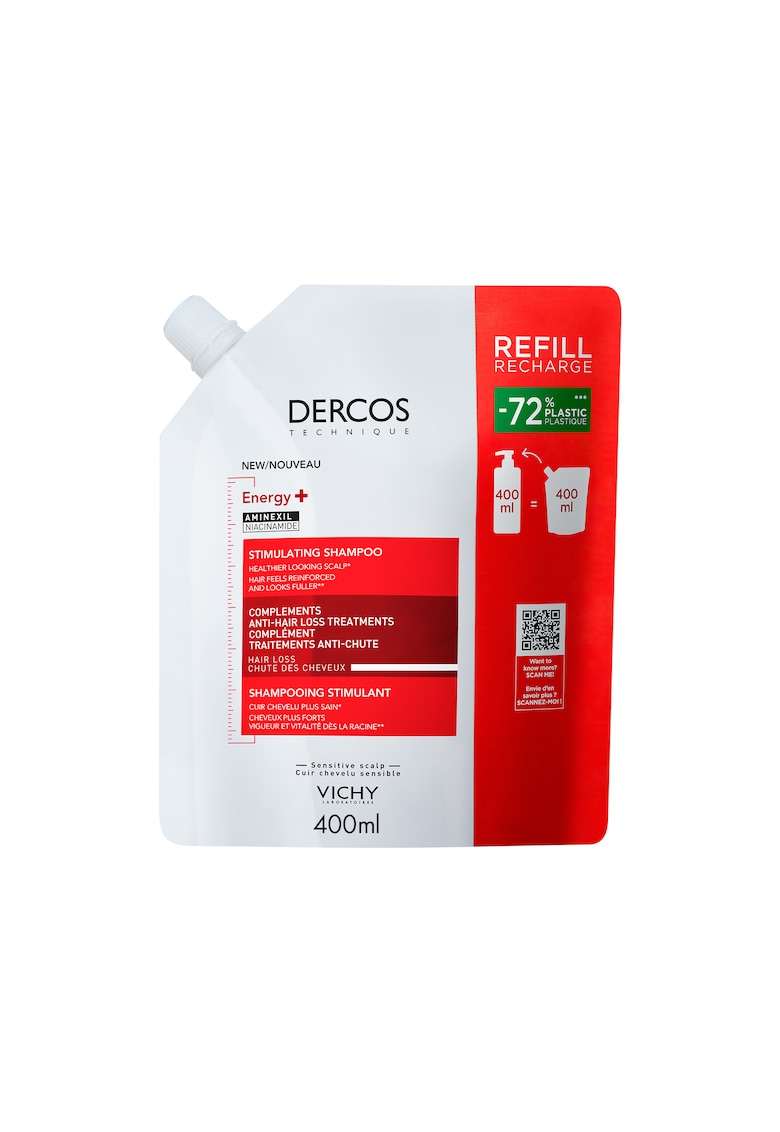 Sampon energizant  Dercos Energy + impotriva caderii parului cu aminexil - 0.4 l
