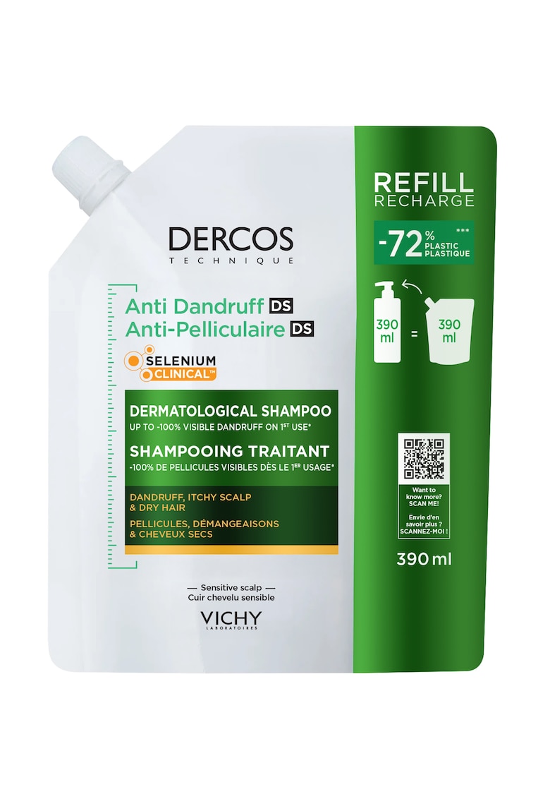 Sampon anti-matreata  Dercos par uscat - 0.39 l