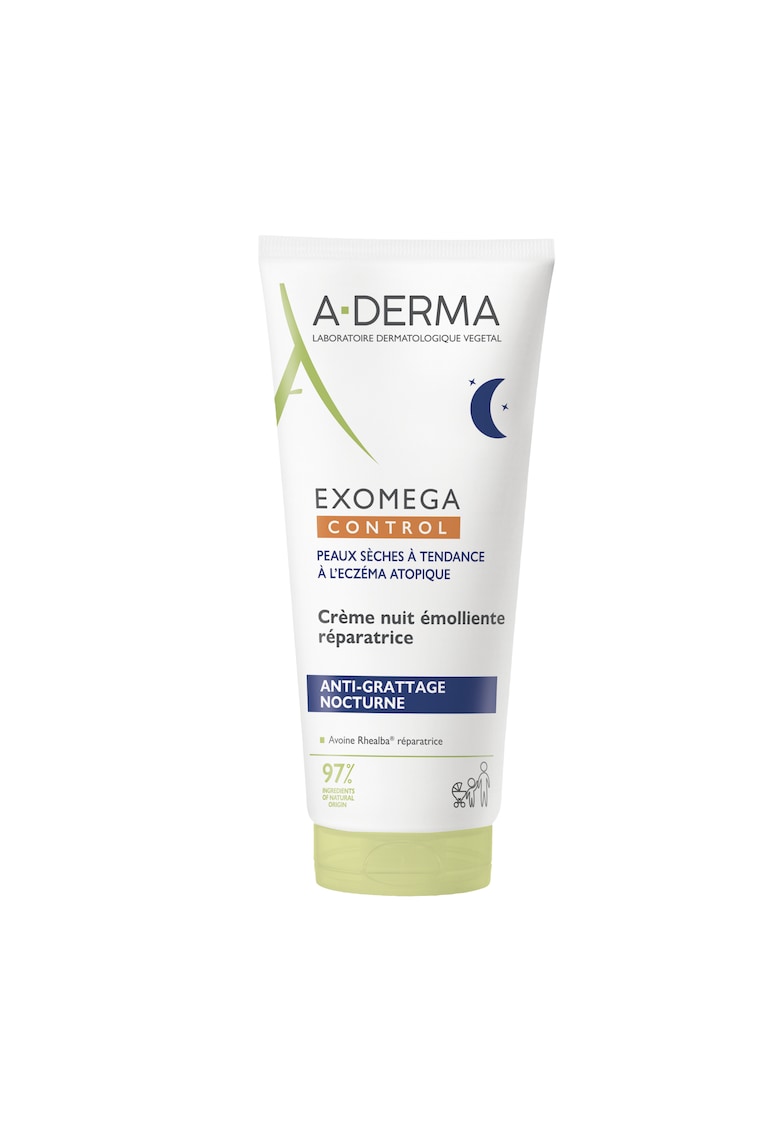 Crema de noapte emolienta reparatoare - piele uscata - atopica Exomega Control -  200 ml