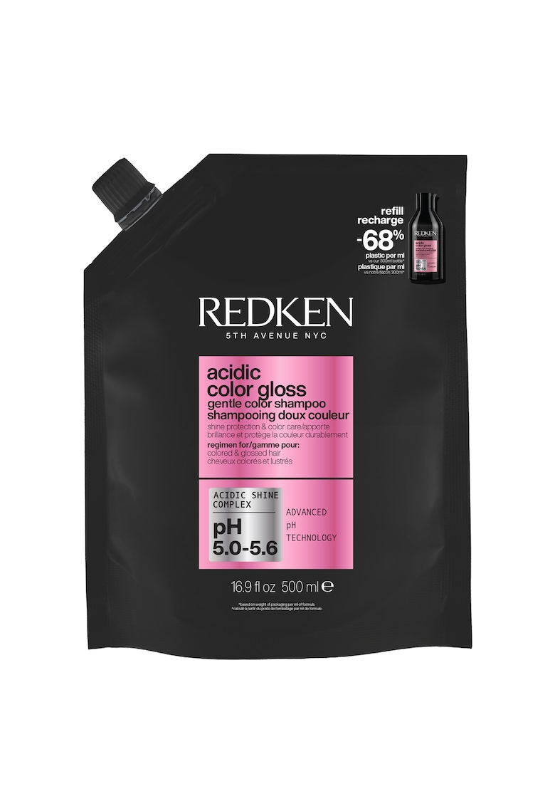 Sampon profesional  Acidic Color Gloss pentru par vopsit cu vitamina E si arginina protejeaza culoarea si ofera stralucire - FARA SULFATI - 500 ml