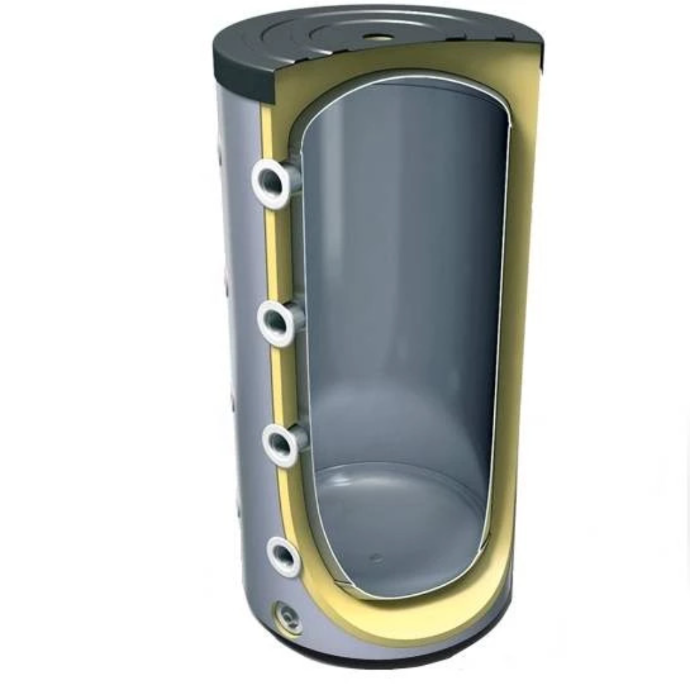 Puffer 800 l Tesy V80095F43P4C, vertical, fara serpentine, 1 rezervor, gri, 124 kg, 1837 x 900 x 900 mm