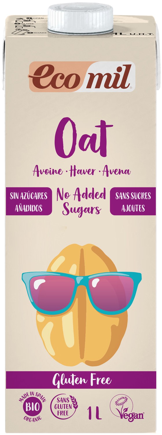 Bautura bio de ovaz fara gluten, natur, 1000ml Ecomil