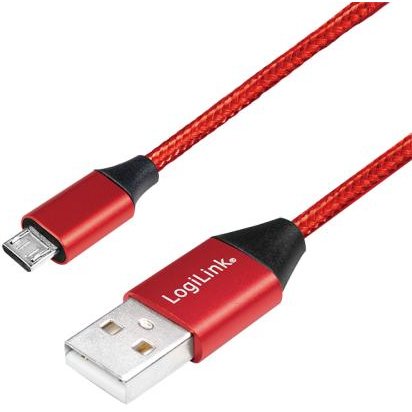 Cablu de date CU0151 USB 2.0 - Micro USB 0.3m Red
