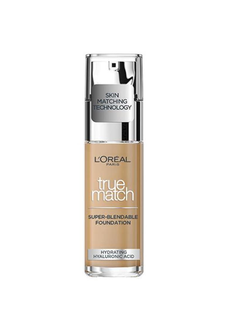 Fond de ten  True Match 6D/W Subton Cald - infuzat cu acid hialuronic - se adapteaza la nuanta tenului - 30 ml