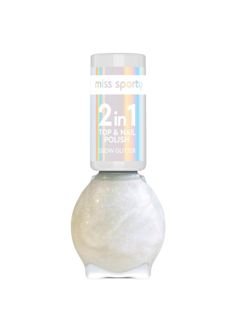 Lac De Unghii  Glow Glitter - 7 ml - Transparent