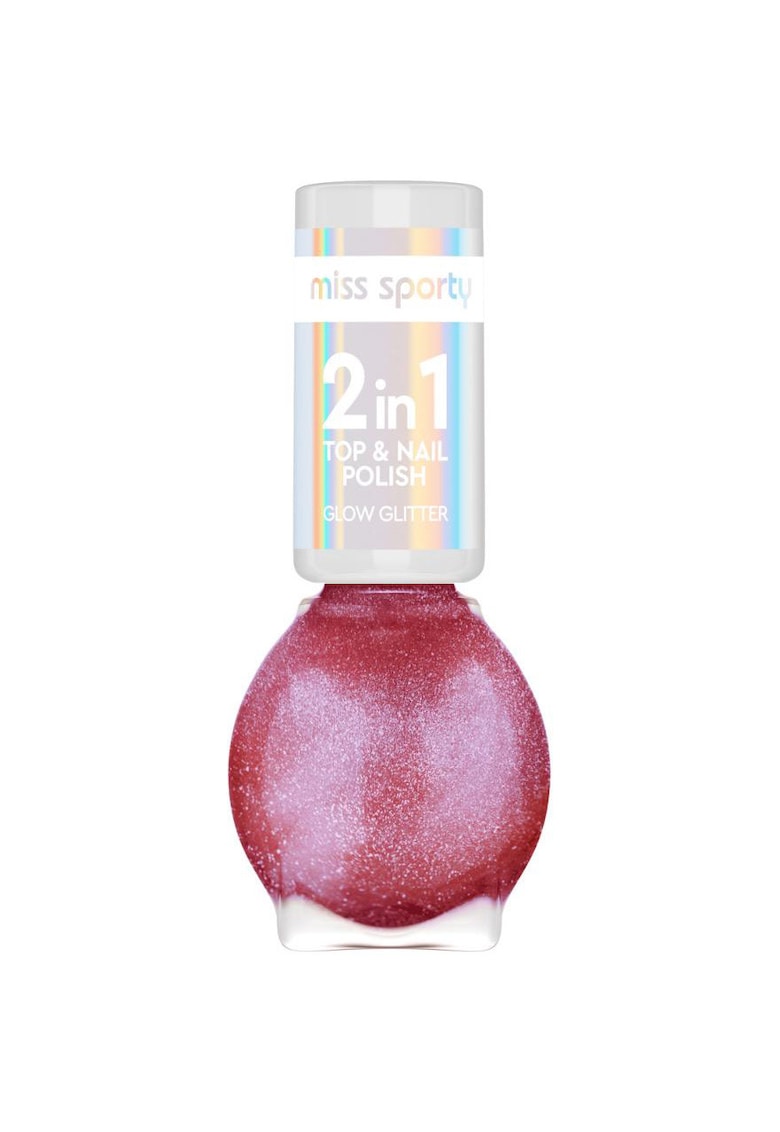 Lac De Unghii  Glow Glitter - 7 ml - Roz