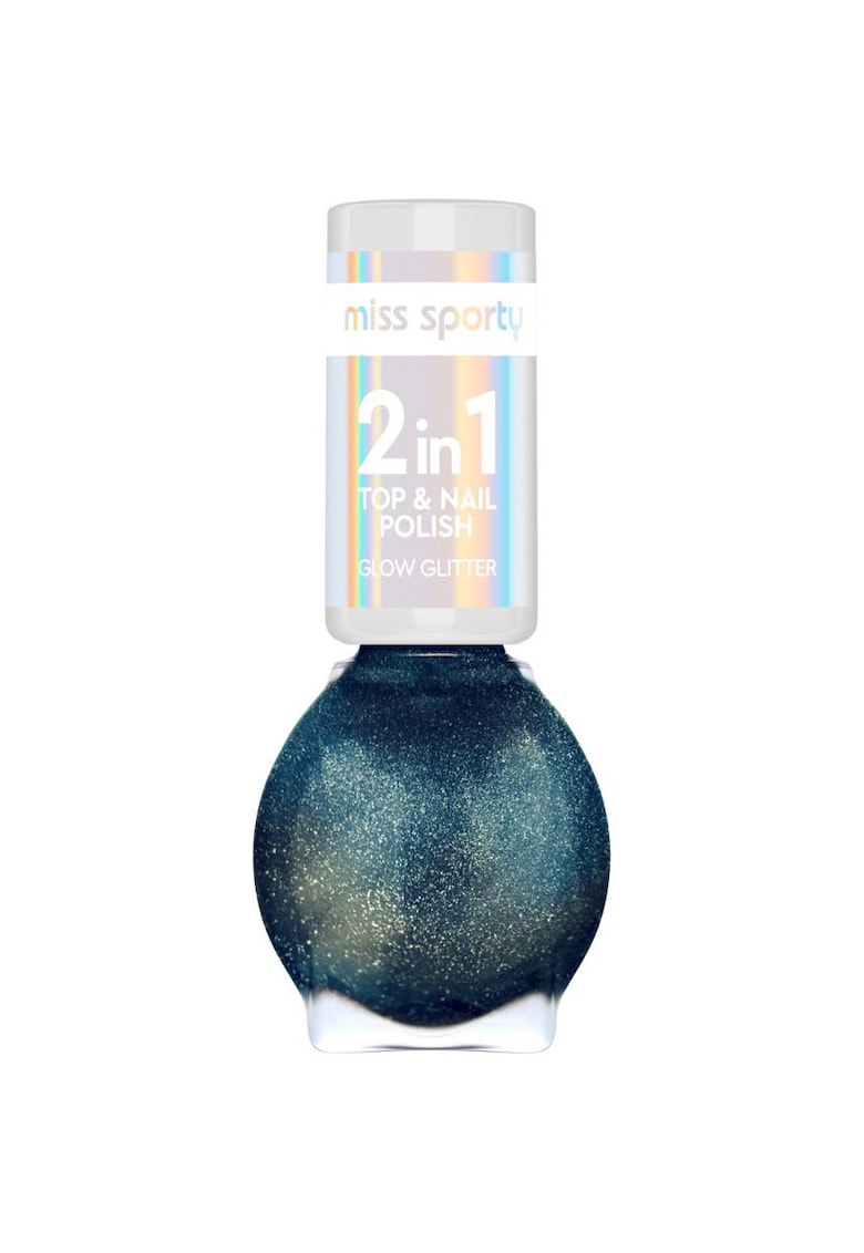 Lac De Unghii  Glow Glitter - 7 ml - Albastru