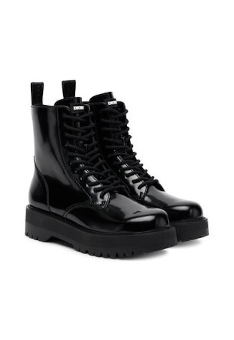 Ghete dama -  piele ecologica - culoare negru
