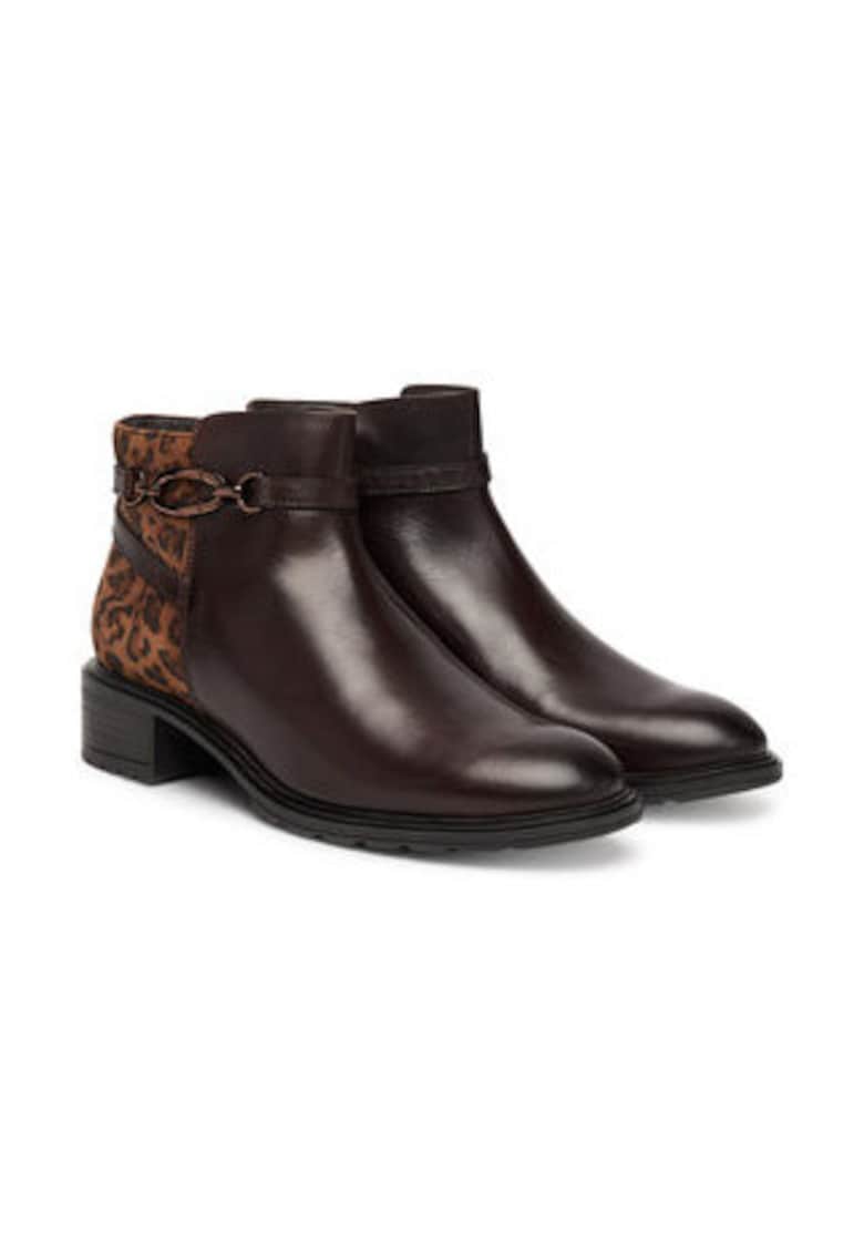 Botine dama -  din piele naturala - maro