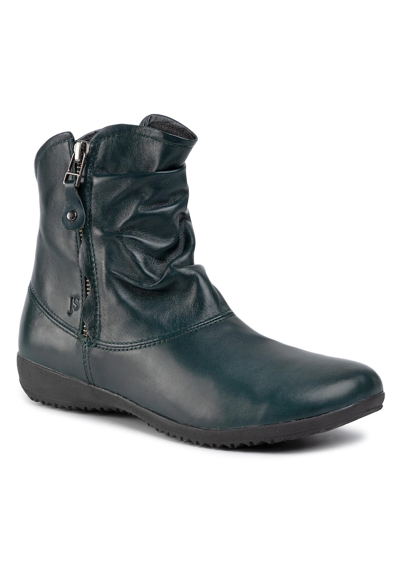 Botine dama -  piele naturala - verde inchis