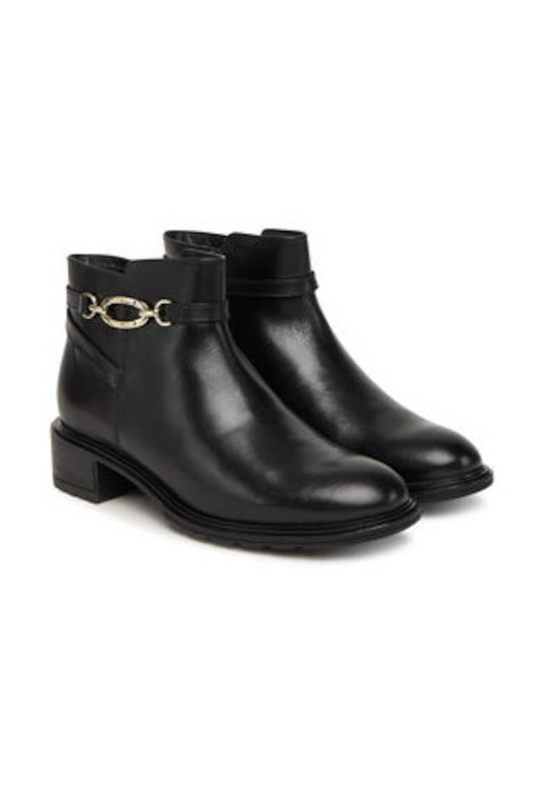 Botine dama -  din piele naturala - negru