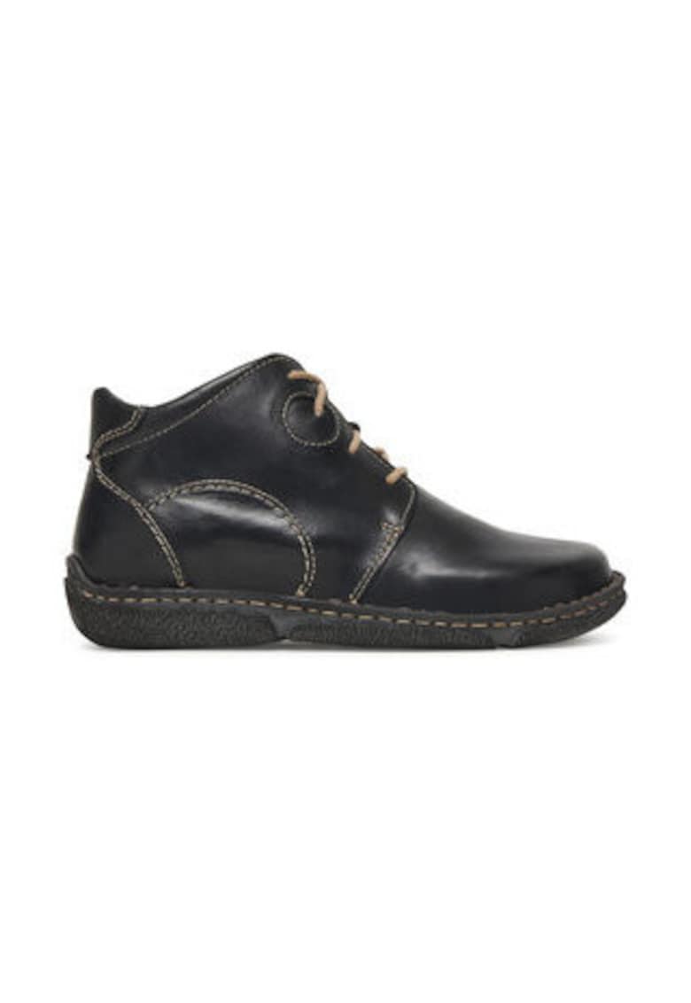 Botine dama -  negru - din piele naturala