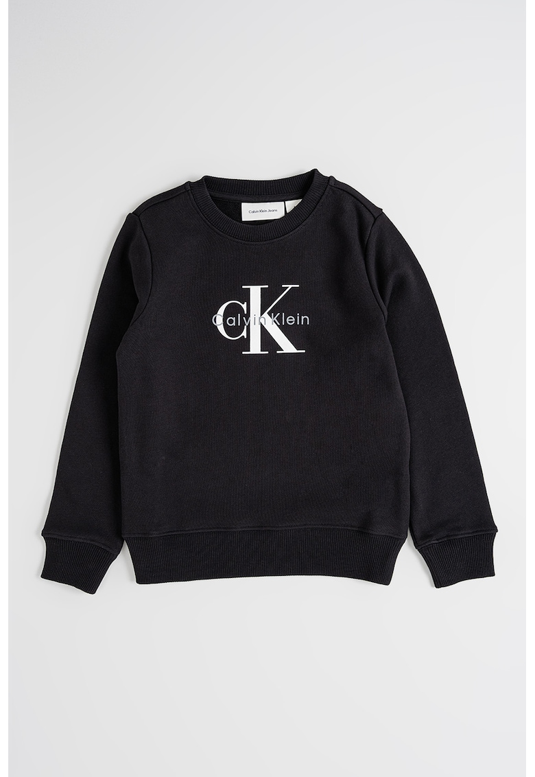 Bluza de trening de bumbac cu logo - Alb/Negru