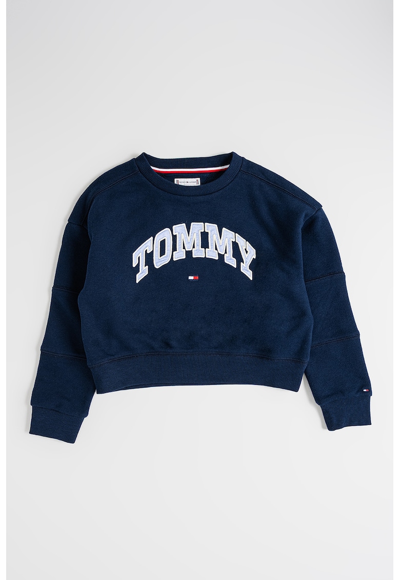 Bluza de trening cu logo brodat - Albastru azur/Bleumarin
