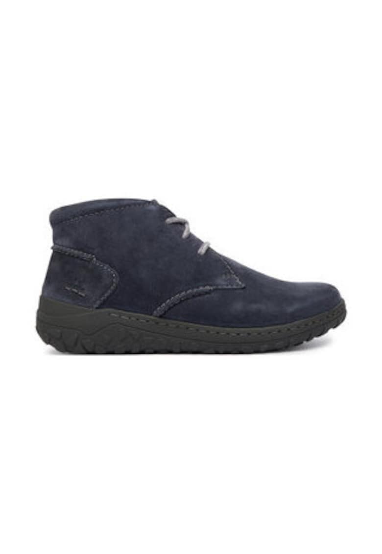 Botine dama -  piele naturala - albastru inchis