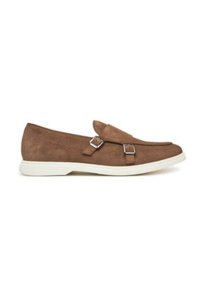 Pantofi barbatesti -  piele naturala - maro elegant