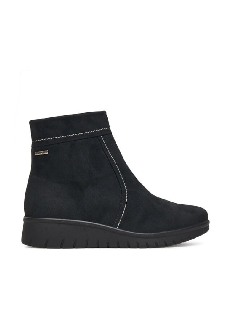 Botine dama -  piele naturala - negru - stil minimalist