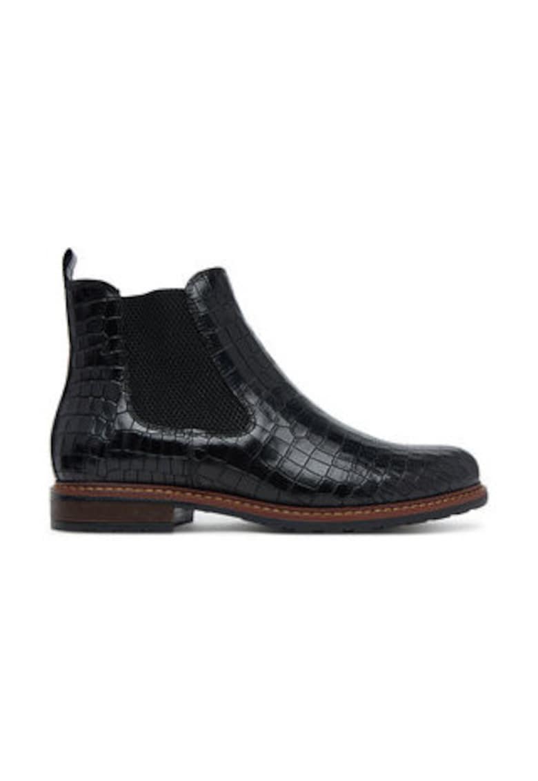 Botine dama 305246509 -  Piele naturala - Negru