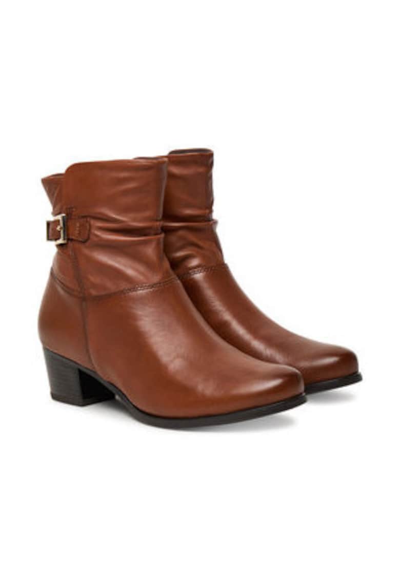 Botine pentru femei -  din piele naturala - maro