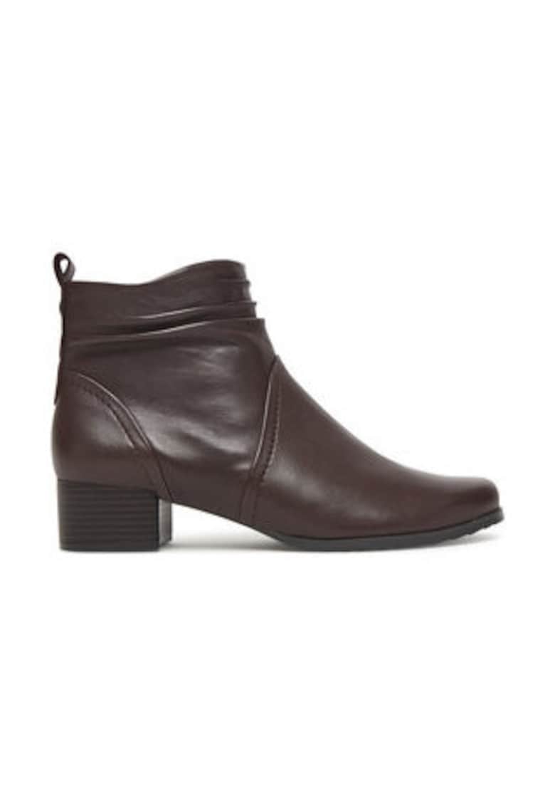 Botine dama -  piele naturala - culoare maro