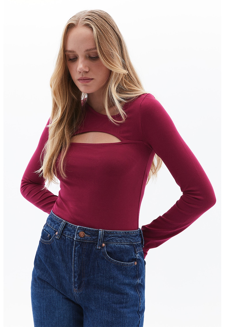 Bluza cu decupaje - Rosu