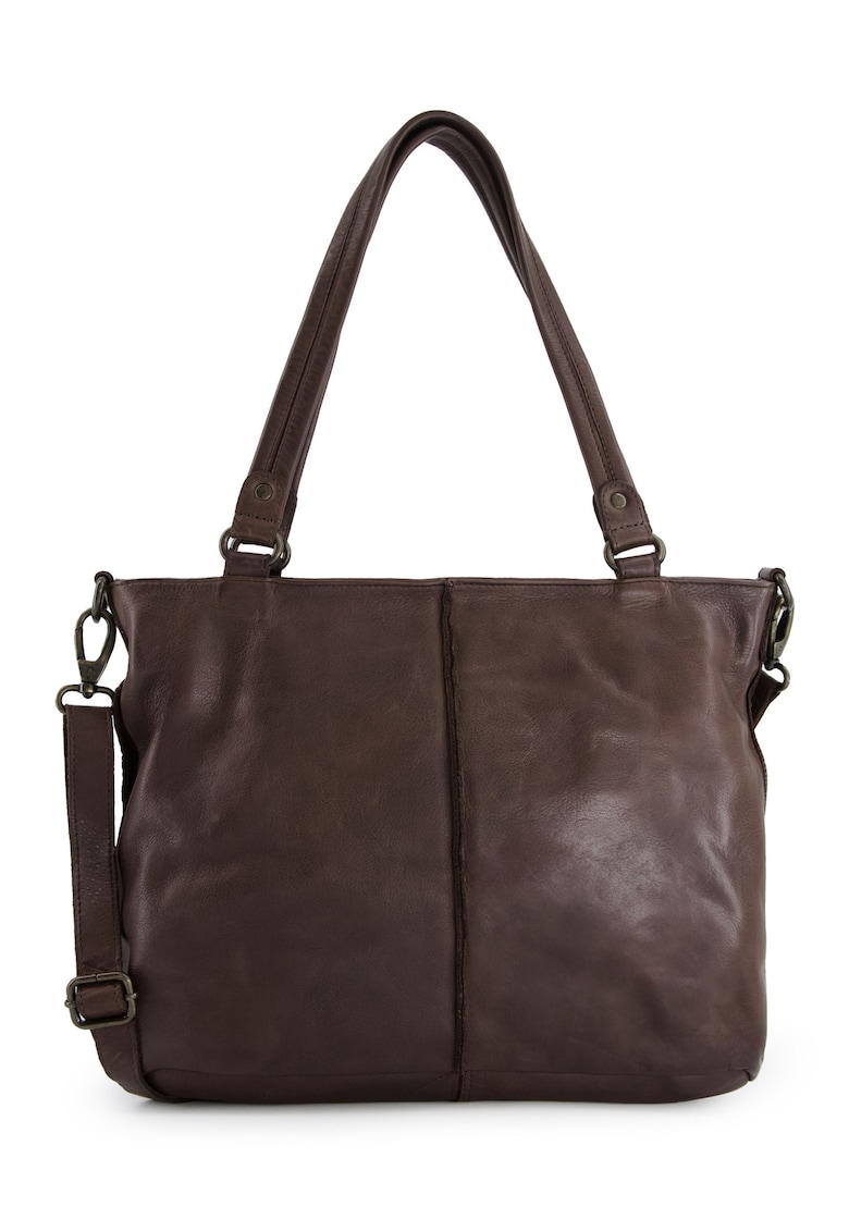 Geanta de umar -  piele naturala - maro - 3 compartimente interioare - 29x34x11cm