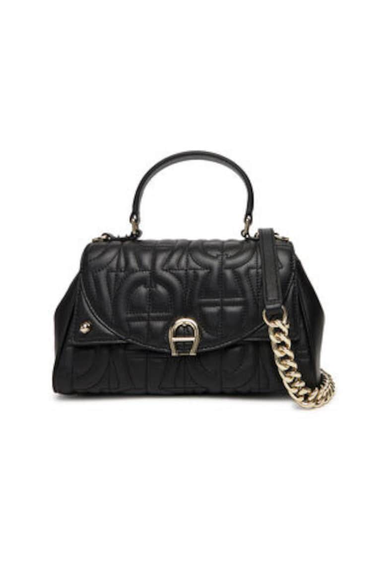 Geanta de dama -  305521842 - piele naturala - negru