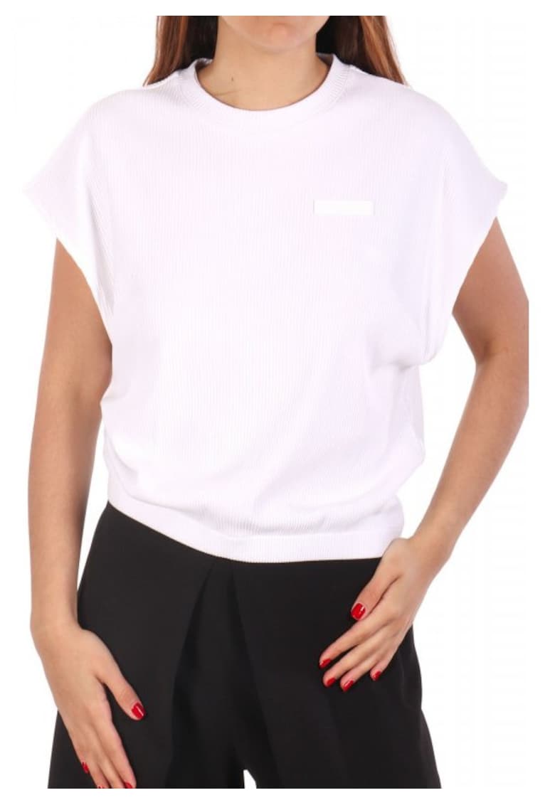 Tricou dama  alb - 93% viscoza - 7% elastan - Alb