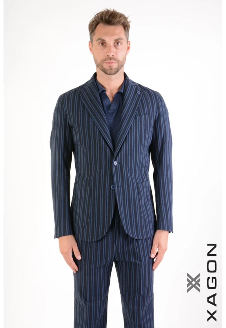 Sacou regular fit - cu imprimeu in dungi