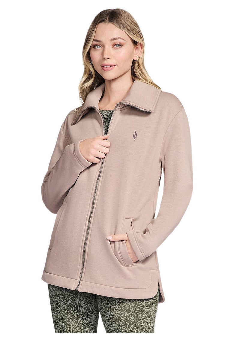 Geaca femei  GO SNUGGLE Tunic Full Zip Jacket - Roz - Roz