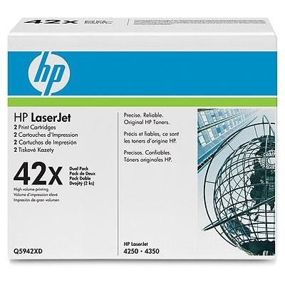 Pachet 2 tonere laser HP Q5942XD - Negru, 20.000 x 2 pagini