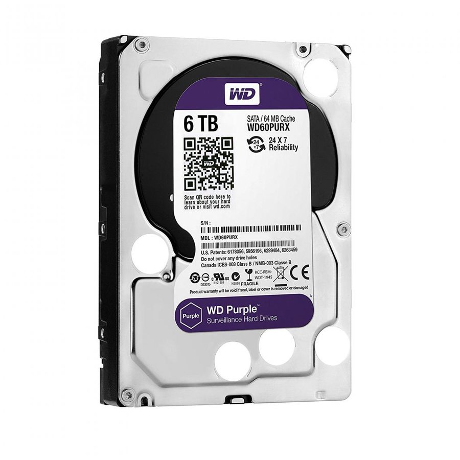 Hard disk New Purple 6TB SATA-III IntelliPower 64MB WD60PURZ