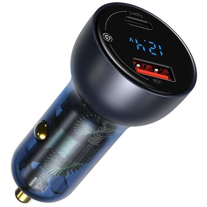 Incarcator Auto CCKX-C0G Display Digital USB/USB-C Putere 65W Quick Charge Gri