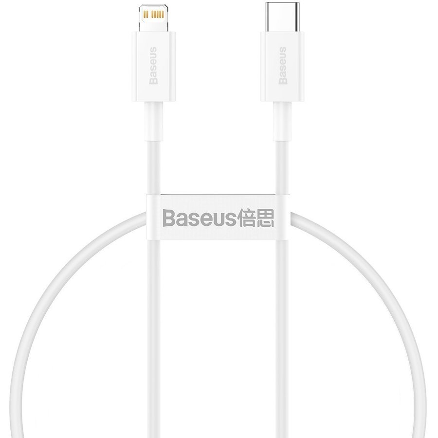 Cablu de date Superior, USB Type-C/Lightning, Power Delivery 20W, 2.4A, 25cm, Alb