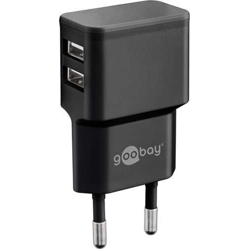 Incarcator Retea W224BK 2x USB-A 2.4 A Negru