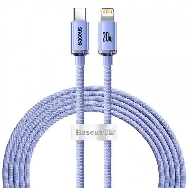 Cablu Date Crystal USB-C - Lightning 20W PD 2m Mov