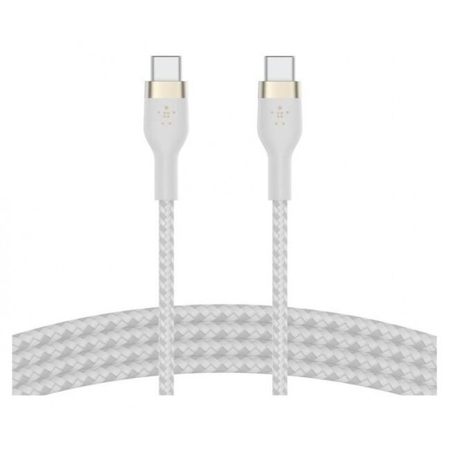 Cablu Date BOOST CHARGE™ USB-C - USB-C 2.0  Silicon  2m  Braided  Alb