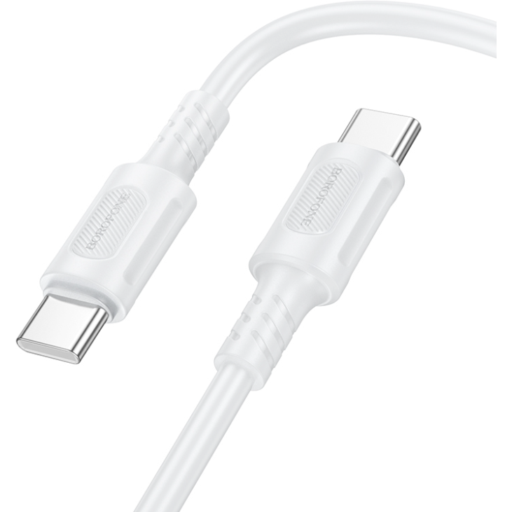 Cablu Date si Incarcare USB-C - USB-C BX111 Feliz 60W 1m Alb