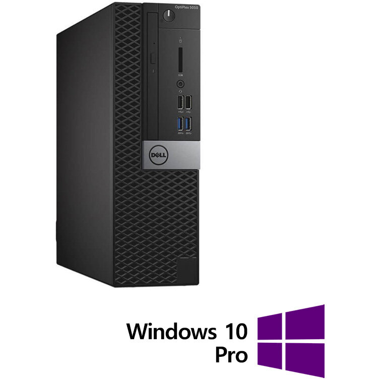 Calculator Refurbished  OptiPlex 5050 SFF, Intel Core i5-7500 3.40GHz, 8GB DDR4, 256GB SSD + Windows 10 Pro