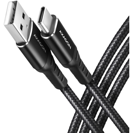 Cablu Date si Incarcare BUCM-AM20AB USB-C la USB-A 2m 3A USB 2.0 QC 3.0 60W Negru