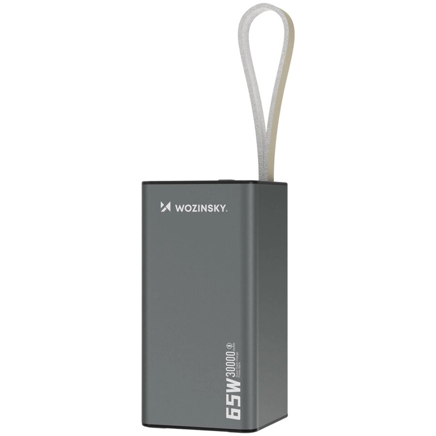 Acumulator extern K65+ 30000mAh, 65W, 2x USB-C, 1x USB-A 65W, Gri