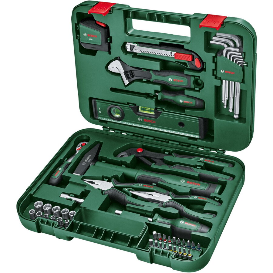 Bosch Powertools Advanced Hand Tool S, 52 pieces (green, with tool case)