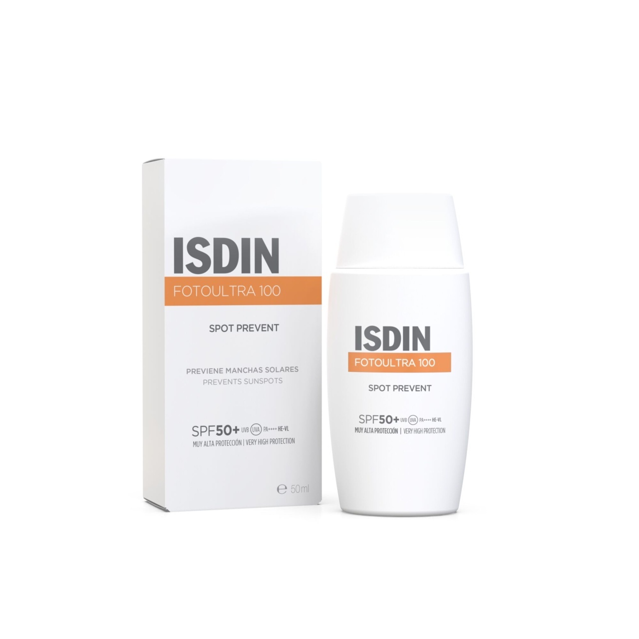 Fluid de protectie solara pentru fata cu SPF 50+ Isdin Spot Prevent Fusion Fluid, 50 ml