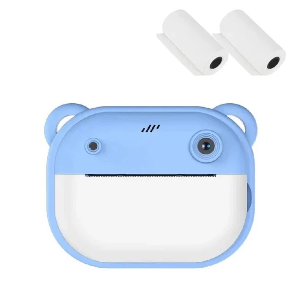 Aparat Foto Instant pentru Copii - Camera Printare Instantanee cu Design Dragut, Include Role Hartie