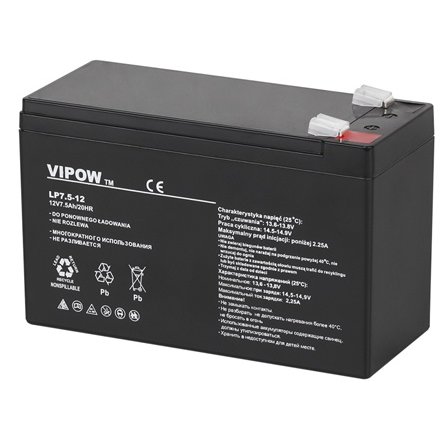 Acumulator Stationar Agm Vrla 12v 7.5ah Vipow BAT0214