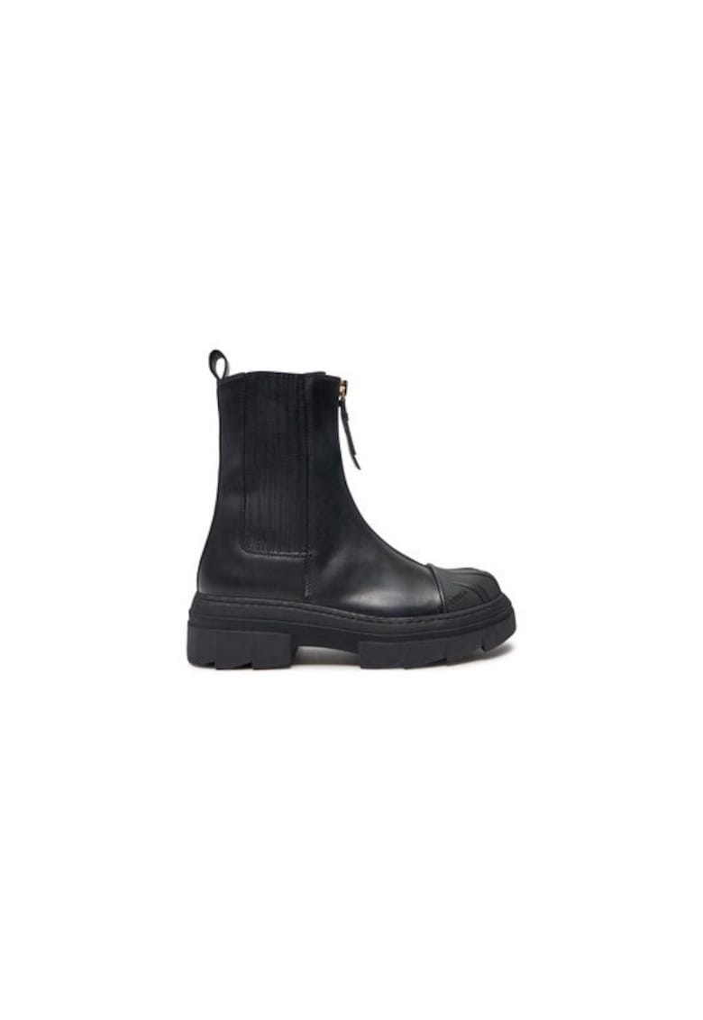 Ghete dama  304506475 - Piele naturala - Negru - Negru