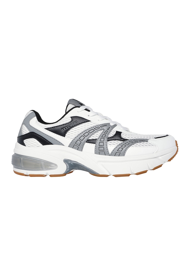 Pantofi sport din plasa cu garnituri din piele ecologica Shadow Stel - Alb/Gri