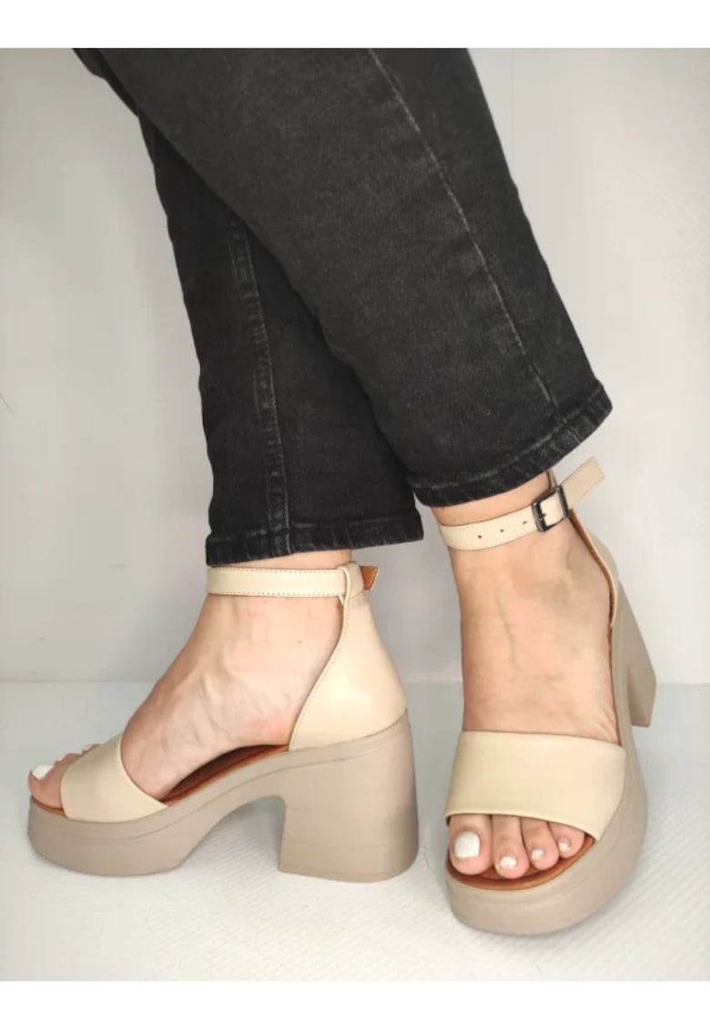Sandale Casual Dama  018 10905 Bej - Bej - Bej