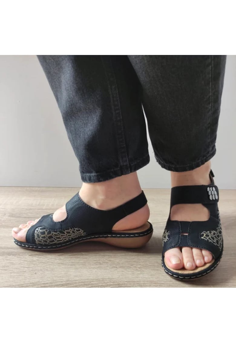 Sandale Casual Dama  65989-01 Negre - Negru -